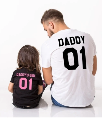 Pink word parent-child family outfit - More bang for your bucks