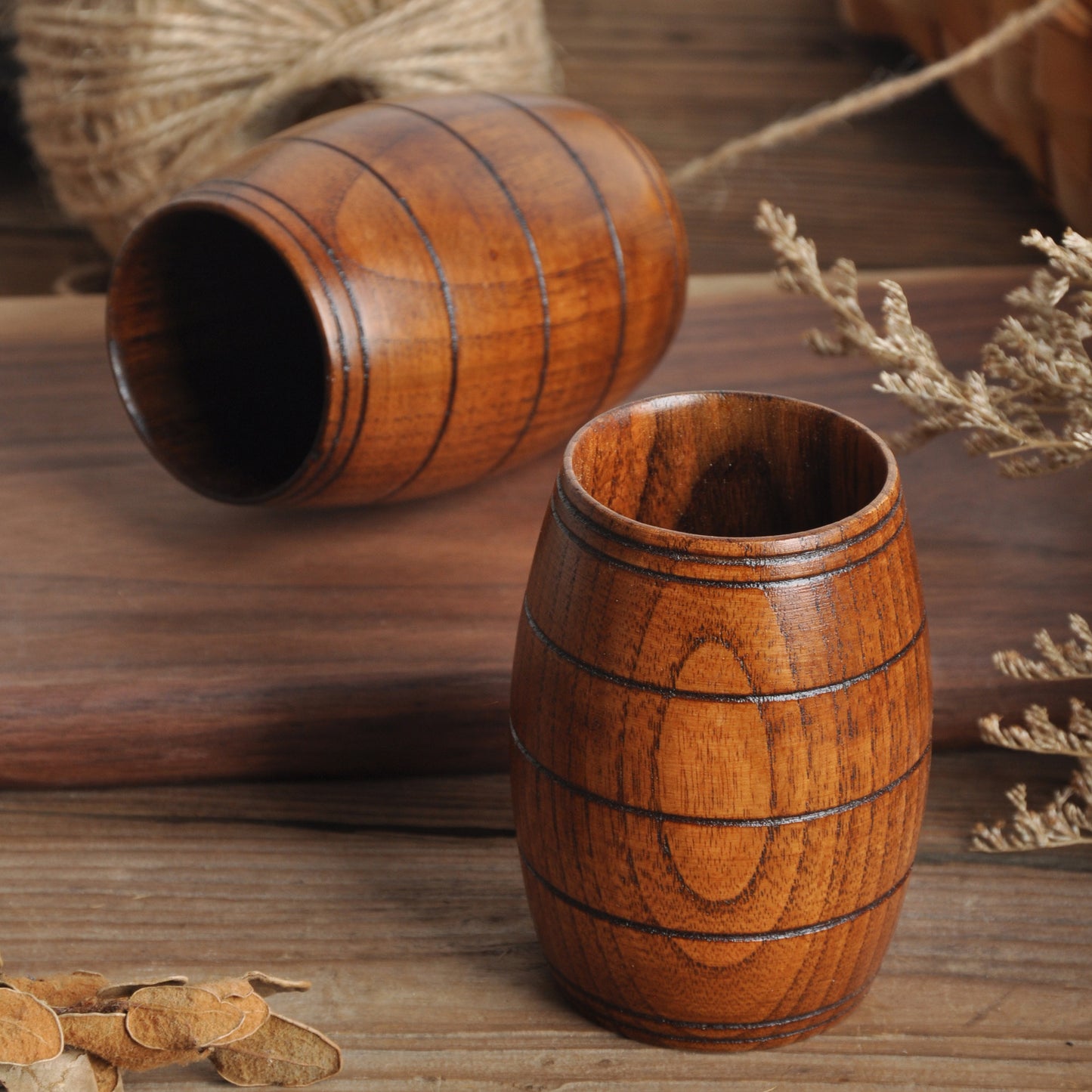 Wooden Beer Barrel Water Cup