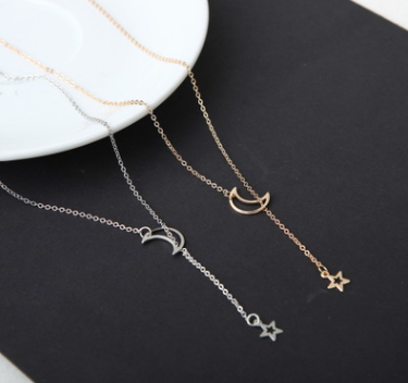 Simple Moon Star Necklace Clavicle Chain Short Necklace - More bang for your bucks