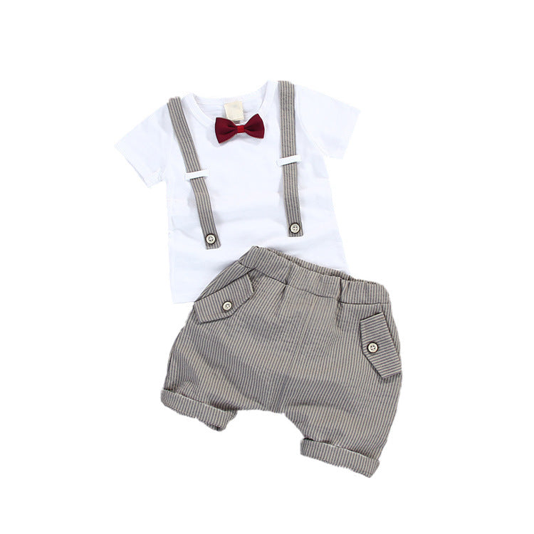 Summer Kids Boys Grey Gentleman Outfits - More bang for your bucks