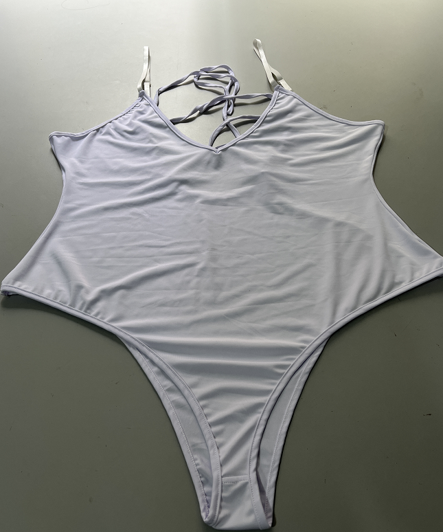 Summer Bikini Backless String Large Size Sexy Solid Color Triangle One-piece Swimsuit - More bang for your bucks