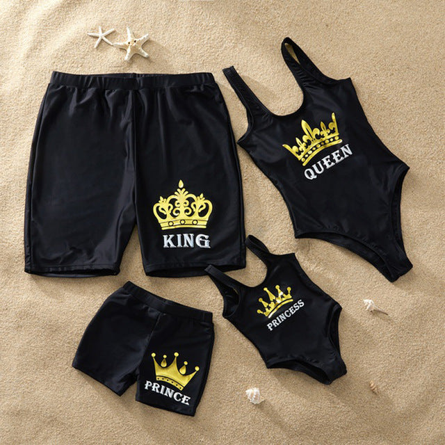 Family Matching Swimwear Mother Daughter Swimsuit Mommy And Me Bikini Clothes Family Look Father Mom Daughter Son Bathing Suit - More bang for your bucks