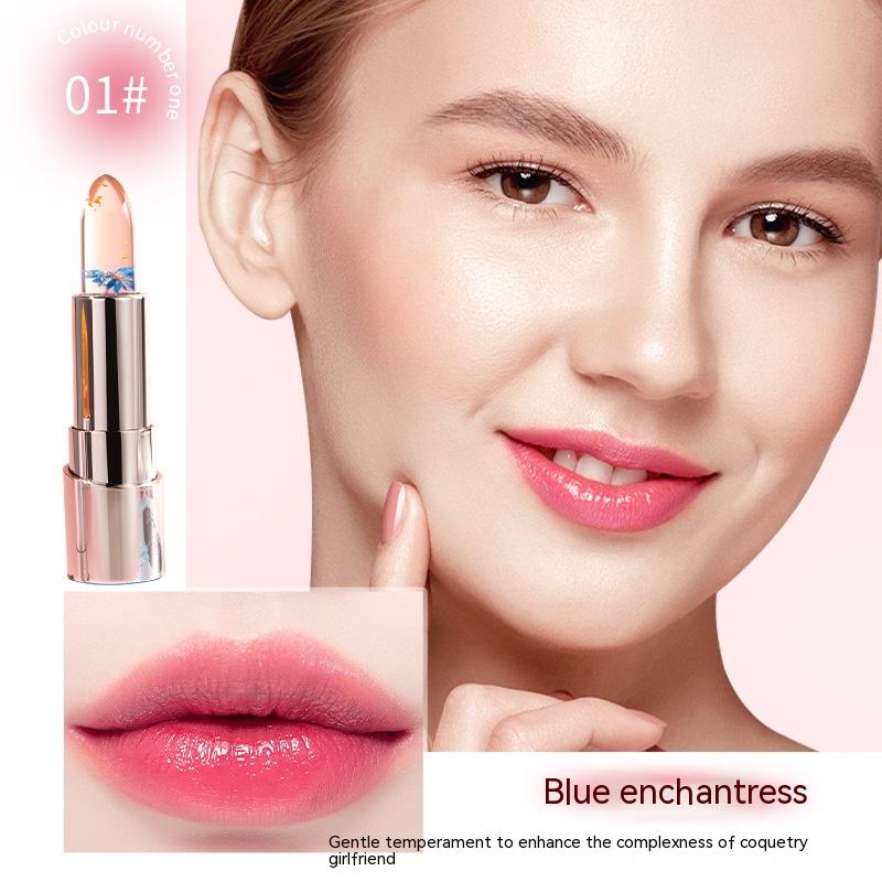 Flower Crystal Essence Oil Temperature Change Lipstick Moisturizing