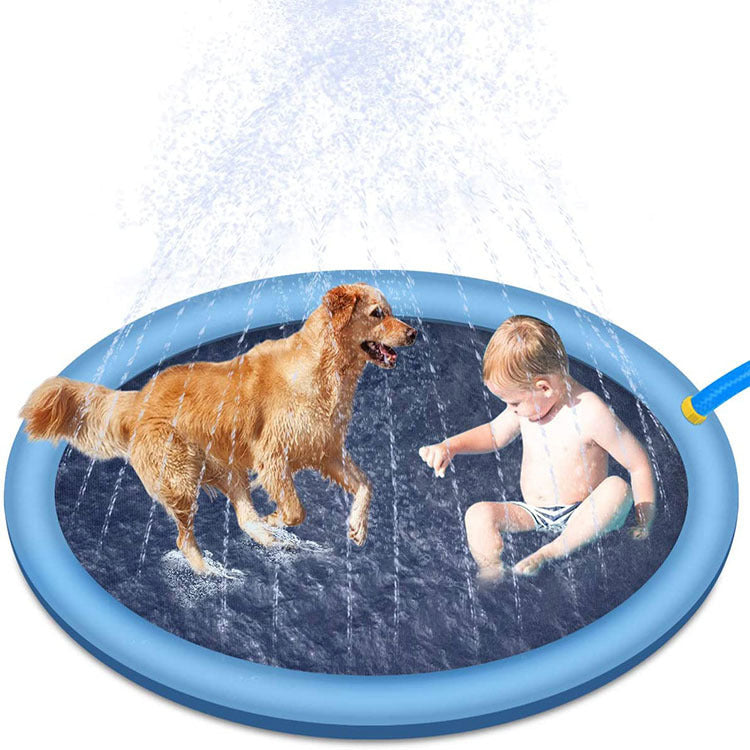 Non-Slip Splash Pad For Kids And Pet Dog Pool Summer Outdoor Water Toys Fun Backyard Fountain Play Mat - More bang for your bucks