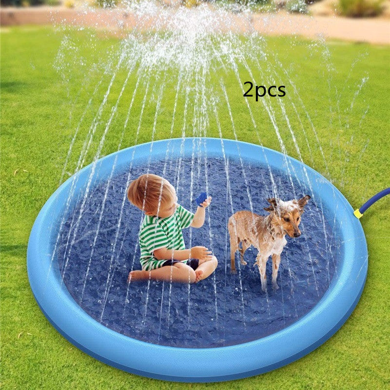 Non-Slip Splash Pad For Kids And Pet Dog Pool Summer Outdoor Water Toys Fun Backyard Fountain Play Mat - More bang for your bucks