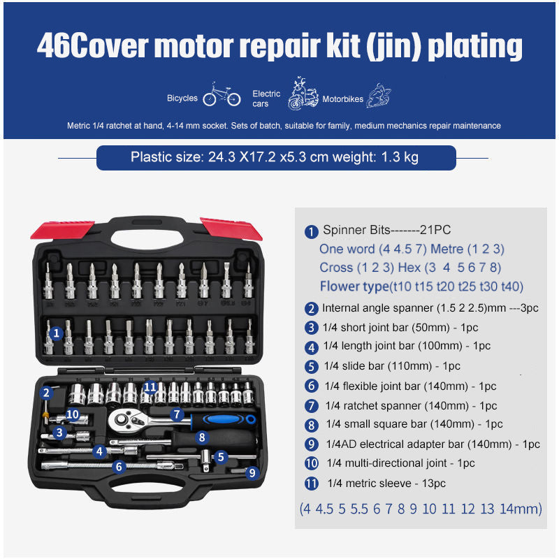 Socket Ratchet Wrench Set Repair Tools - More bang for your bucks