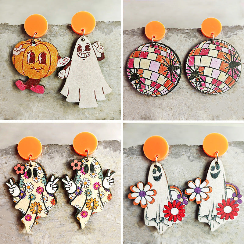 Halloween Thanksgiving Retro Style Geometric Earrings