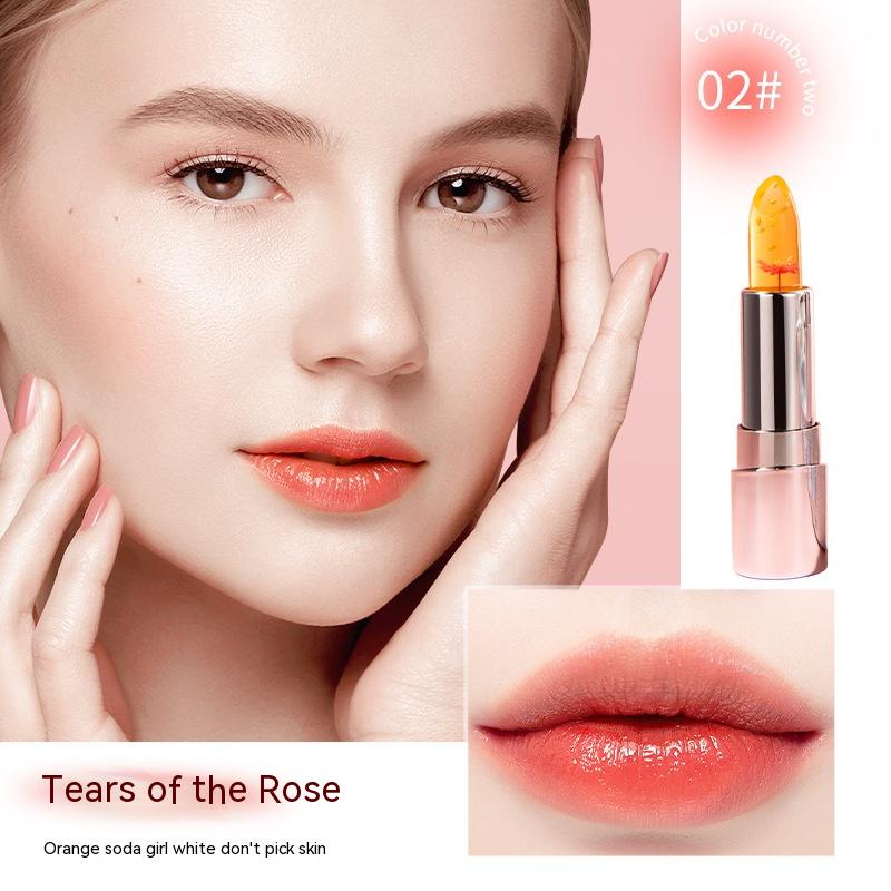 Flower Crystal Essence Oil Temperature Change Lipstick Moisturizing