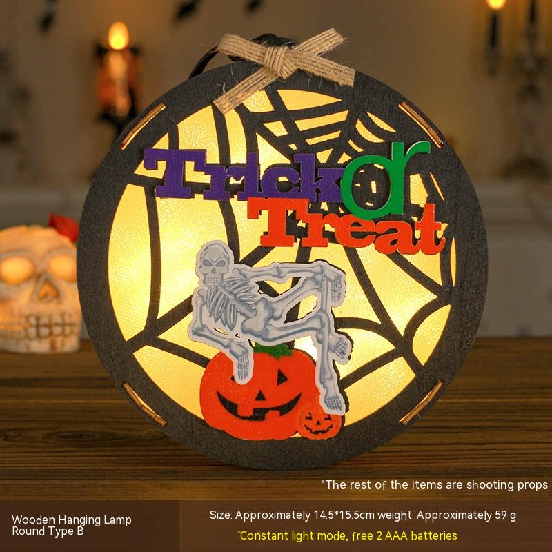 Halloween Pumpkin Lamp Children's Portable Lantern Luminous Ornaments Kindergarten Scene Decorative Ornaments Desktop