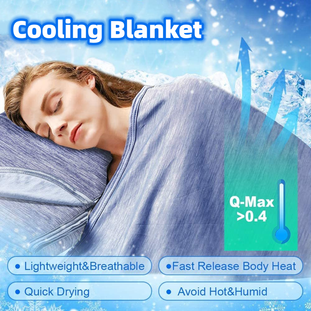 Cooling Blanket Cooling Fiber Absorb Heat Washable Cover Over Blankets Summer - More bang for your bucks