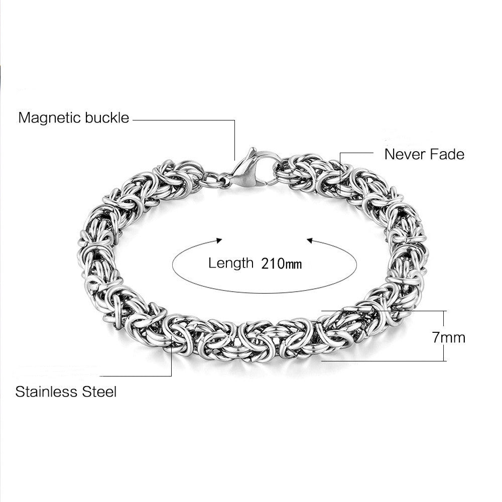 New Personalized Titanium Steel Men's Bracelet - More bang for your bucks