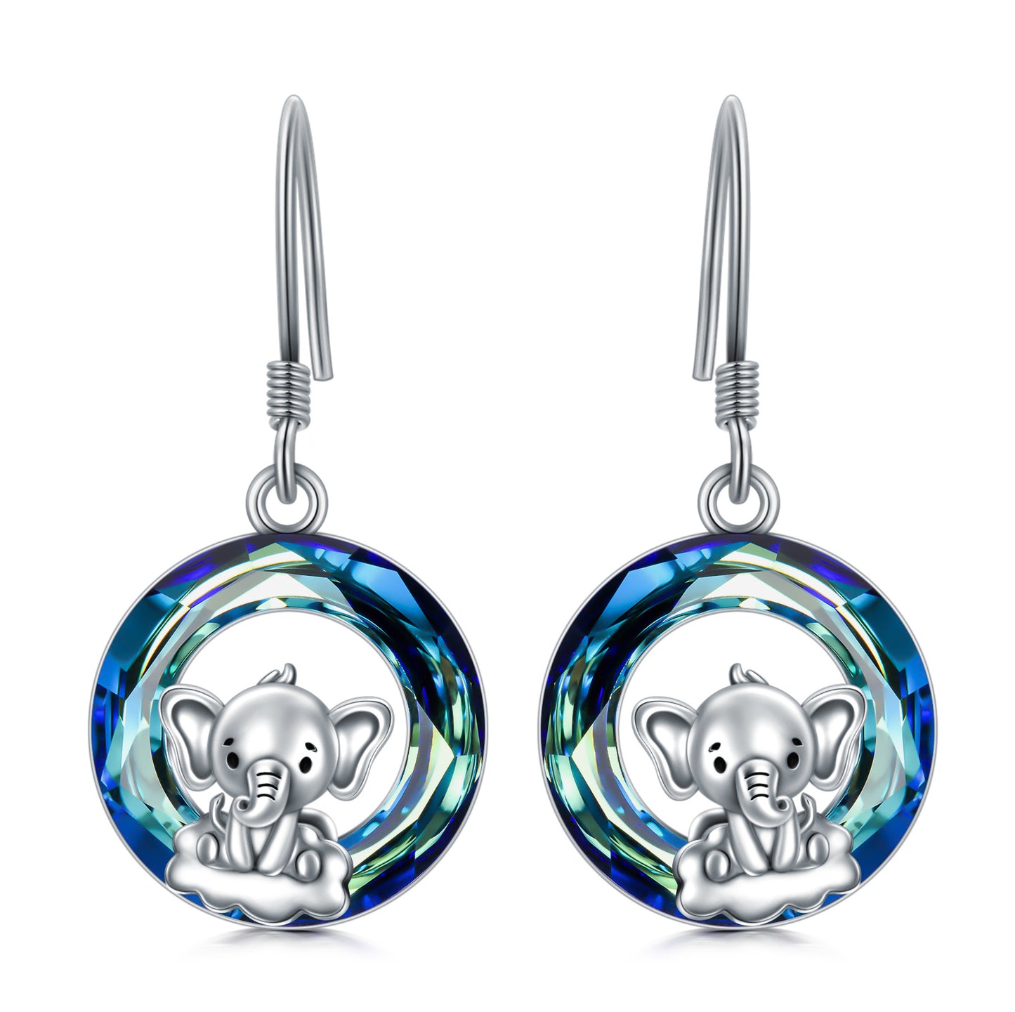 Hypoallergenic Elephant Earrings 925 Sterling Silver Elephant Dangle Drop Earrings Elephant - More bang for your bucks