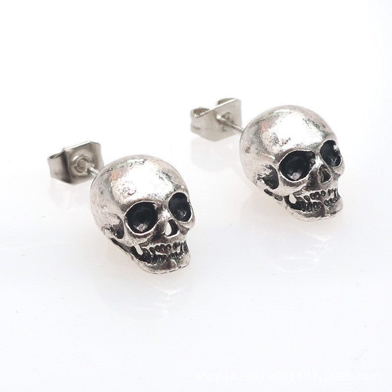 Personality Retro Skull Eardrops Earrings For Halloween