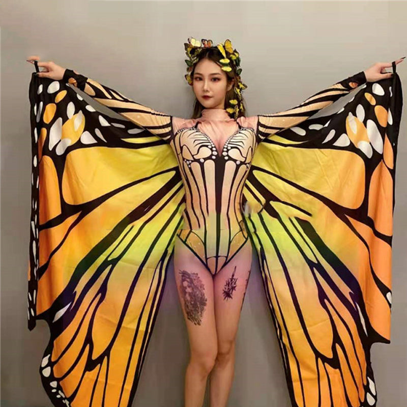 Ladies Fashion Personality Butterfly Catwalk Costumes