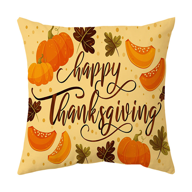 Thanksgiving  English Alphabet Sofa Cushion Pillowcase