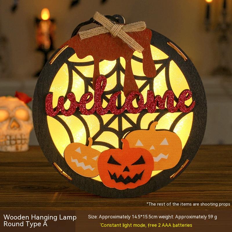 Halloween Pumpkin Lamp Children's Portable Lantern Luminous Ornaments Kindergarten Scene Decorative Ornaments Desktop