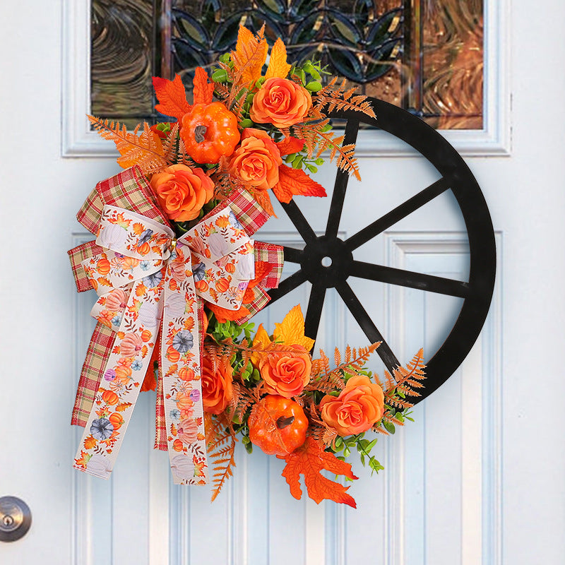 Thanksgiving Garland Harvest Festival Decorations Home Door Hanging