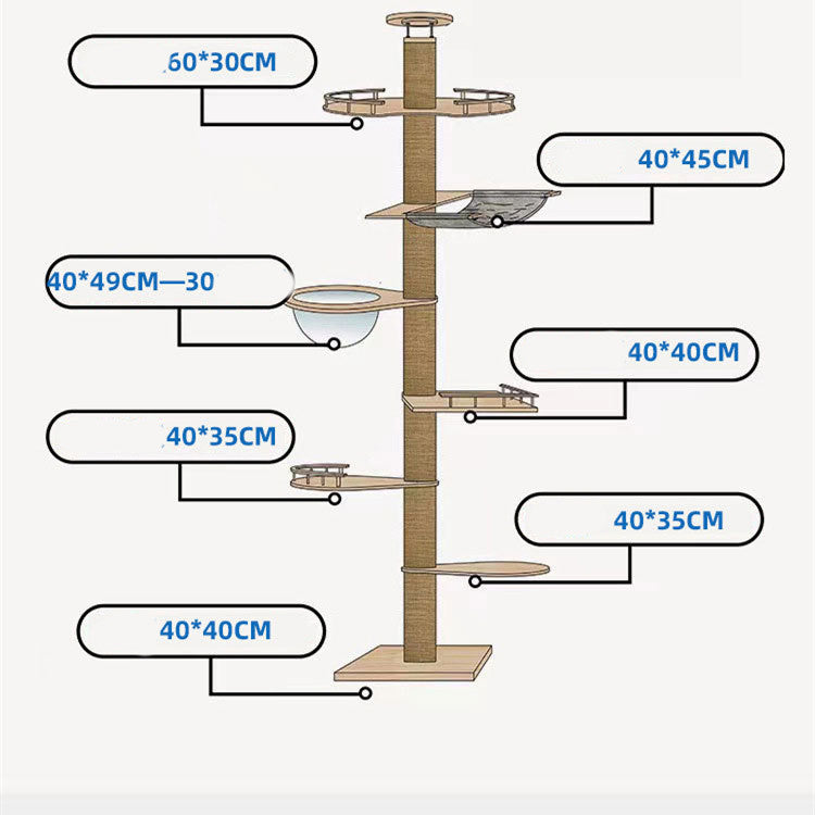 Tongtian Column Climbing Frame Cat Toys - More bang for your bucks