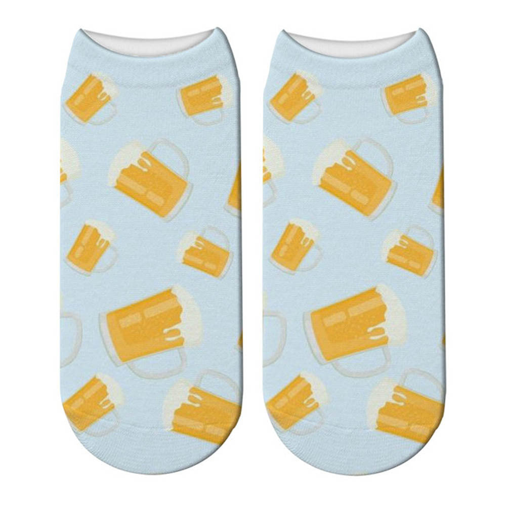 Beer Beer Print Socks, Women's Boat Socks, Adult Socks