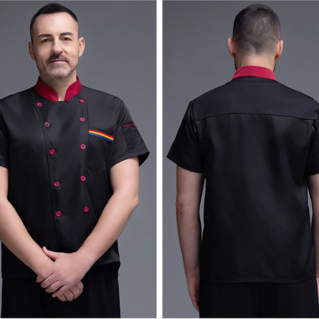 Catering Restaurant Hotel Work Clothes Male Short-sleeved Thin Section Summer